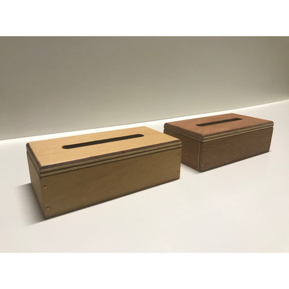 合板によるシンプルなティッシュボックス　木製 3枚目の画像
