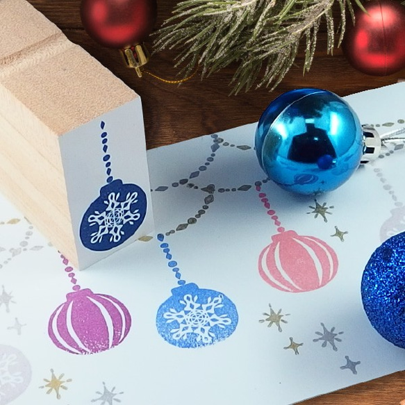 クリスマスボールスタンプ / 雪の結晶 1枚目の画像