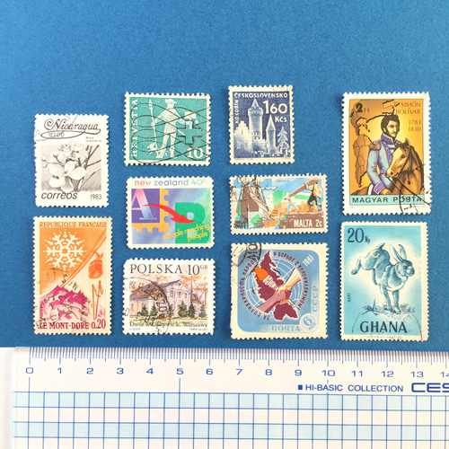 海外のアンティーク切手 50枚 C ＊ ヨーロッパ中心 おまけ付き シール