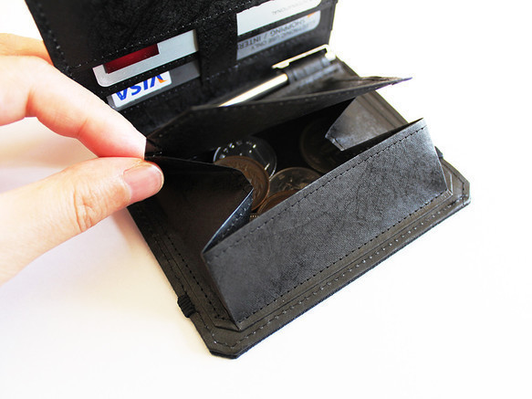 テニュイス 薄い小型財布 帆布×タイベック素材 4枚目の画像