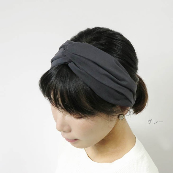 フェイクスエードのクロスヘアバンド　～Fake Suede Cross Hairband～ 4枚目の画像