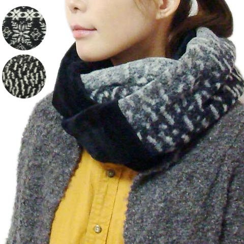 【秋冬向け】忙しい朝の時短コーデに最適な秋冬アイテム～モノトーンの柄スヌード～ベルベットボアで暖かく/メンズレディース