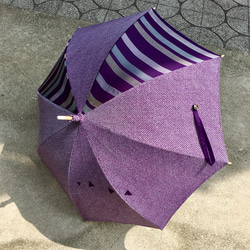 正絹日傘とケース アンティーク 着物リメイク ① 1枚目の画像