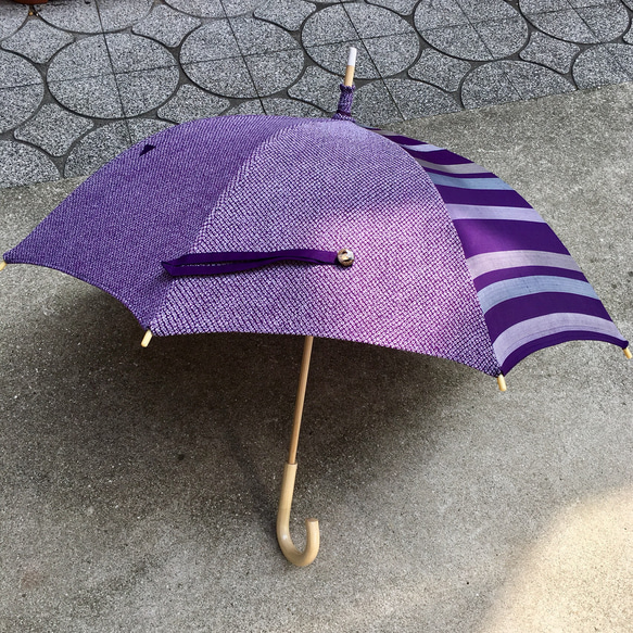 正絹日傘とケース アンティーク 着物リメイク ① 2枚目の画像