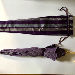正絹日傘とケース アンティーク 着物リメイク ① 3枚目の画像