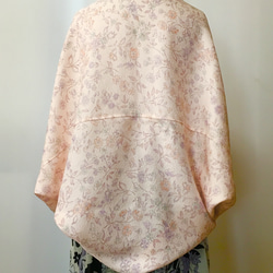 正絹反物 マーガレット ストール 着物リメイク 長袖 羽織りもの 3枚目の画像