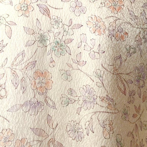 正絹反物 マーガレット ストール 着物リメイク 長袖 羽織りもの 4枚目の画像