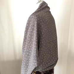 正絹反物 マーガレット ストール 着物リメイク 長袖 羽織りもの 3枚目の画像