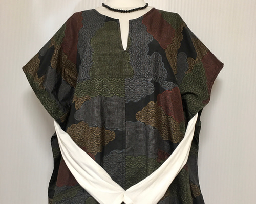 大島紬 着物リメイク ワンピース L ワンピース Rose Cat 通販 9873461