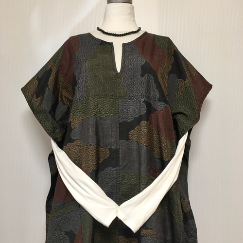 大島紬 着物リメイク ワンピース L ワンピース Rose Cat 通販 9873461