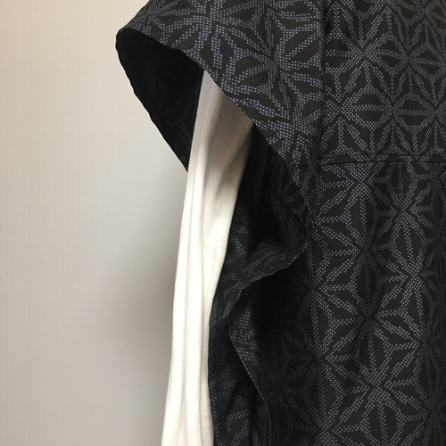 大島紬 7マルキ 着物リメイク ワンピース L ワンピース Rose