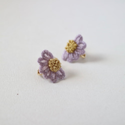 marguerite purple イヤリング/ピアス 5枚目の画像