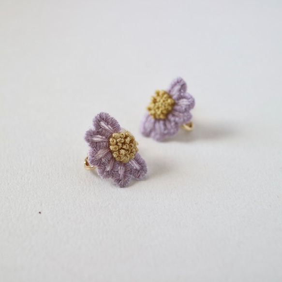 marguerite purple イヤリング/ピアス 5枚目の画像