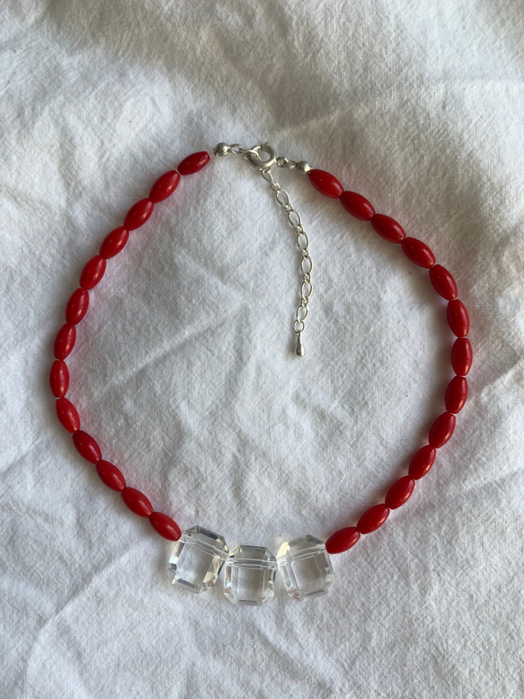 birth 4.1 レッドビーズ チョーカー red beads choker 1枚目の画像