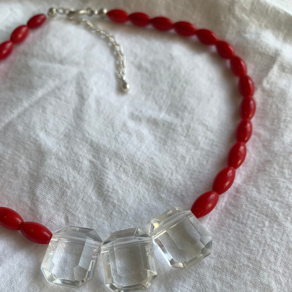 birth 4.1 レッドビーズ チョーカー red beads choker 2枚目の画像