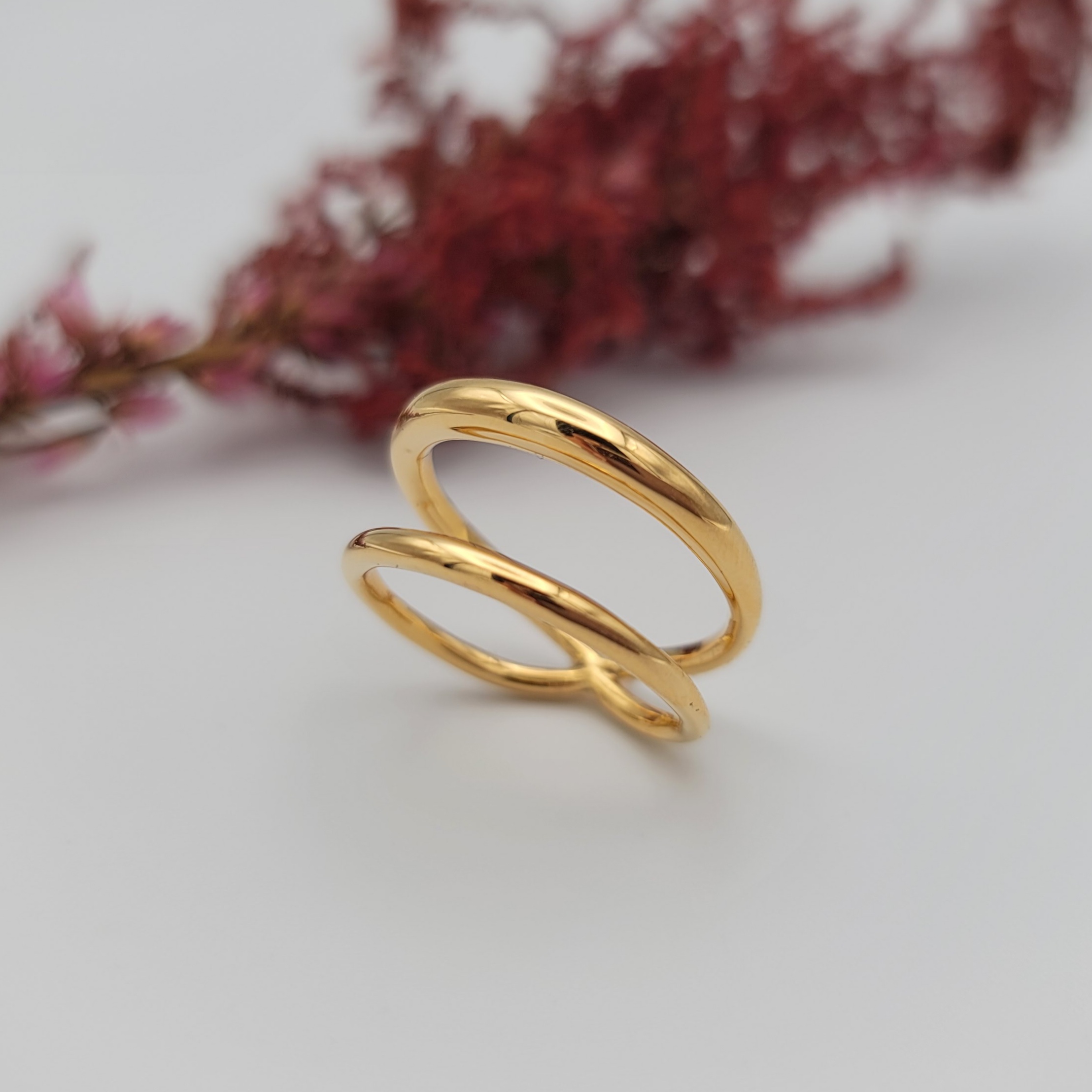 double  gold ring C-2G