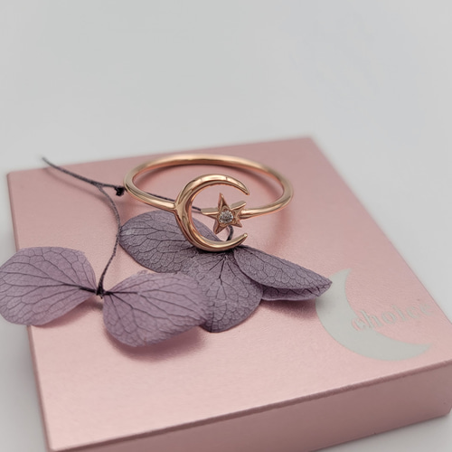 星月pink gold ring C-14P 指輪・リング choice 通販 10718177