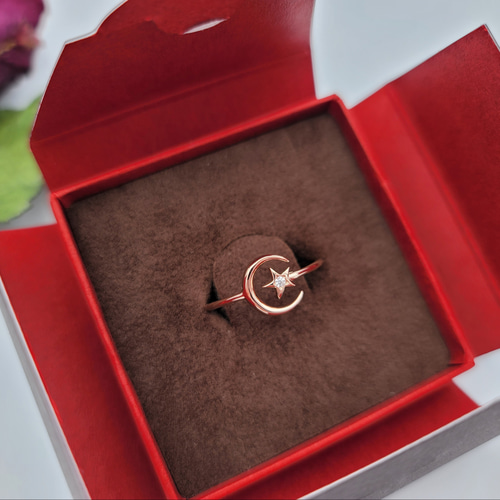 星月pink gold ring C-14P 指輪・リング choice 通販 10718177