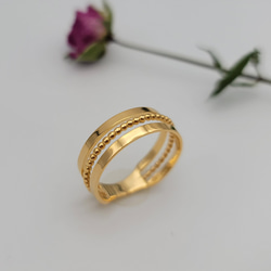 <Creema限定>triple gold ring C-18G 1枚目の画像