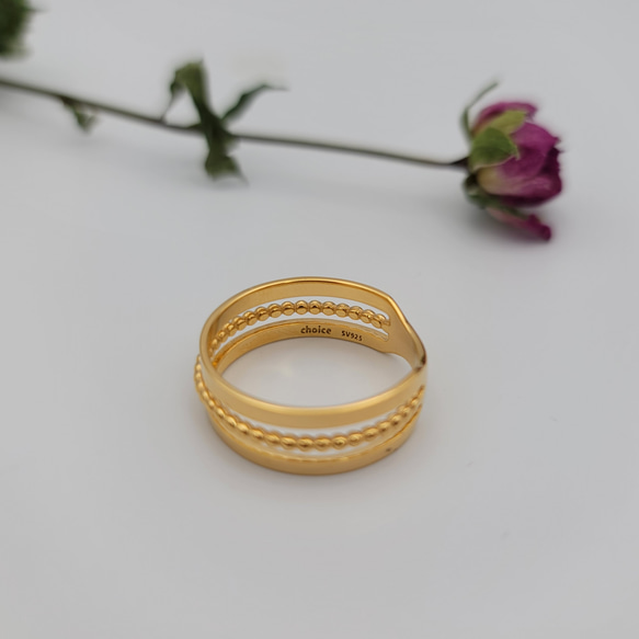 <Creema限定>triple gold ring C-18G 2枚目の画像