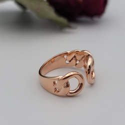フォークリング／バランスチェーン pink gold ring C-30P 5枚目の画像