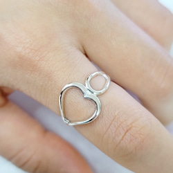 ユニーク＊ハートsilver Ring＜送料無料＞ 7枚目の画像