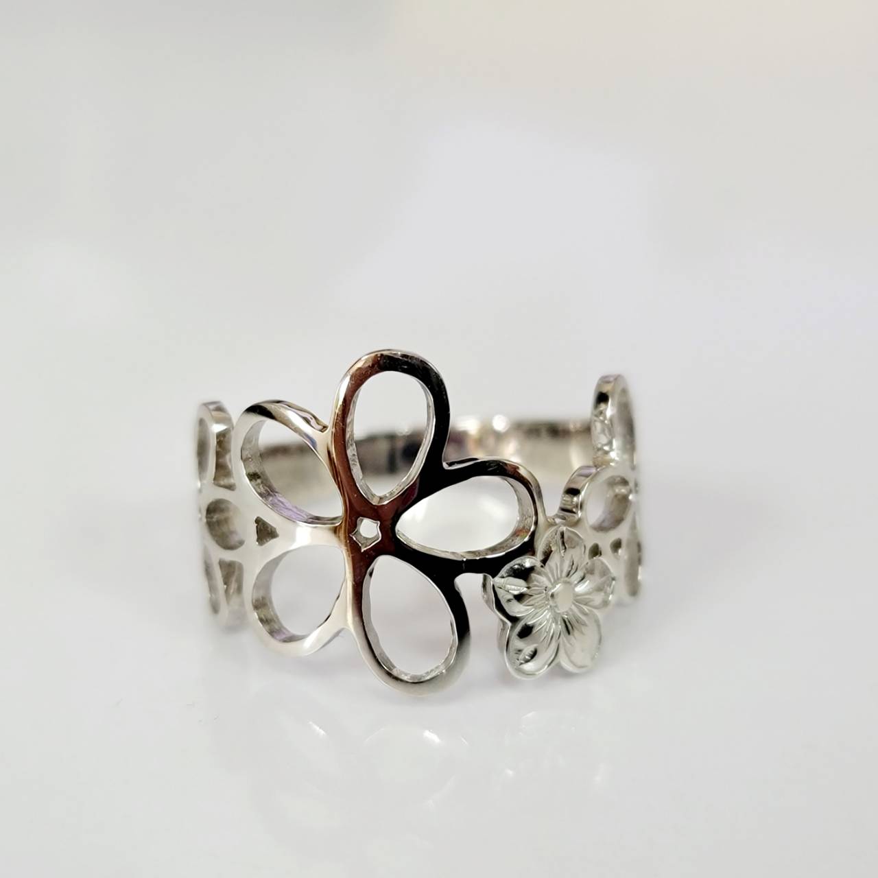 ハワイアンお花モチーフsilver Ring