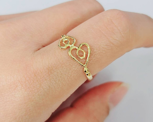 ハートモチーフ 金製リング 5g ♡ハート♡モチーフ gold Ring 指輪・リング choice 通販