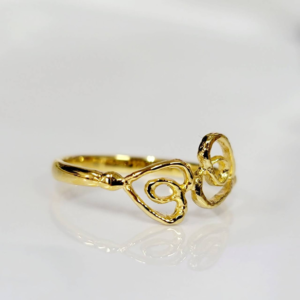 ♡ハート♡モチーフ gold Ring＜送料無料＞ 7枚目の画像