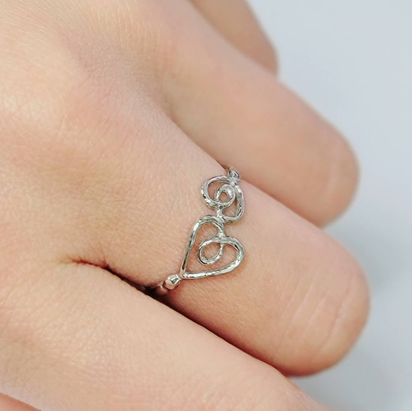 ♡ハート♡モチーフsilver  Ring＜送料無料＞ 3枚目の画像