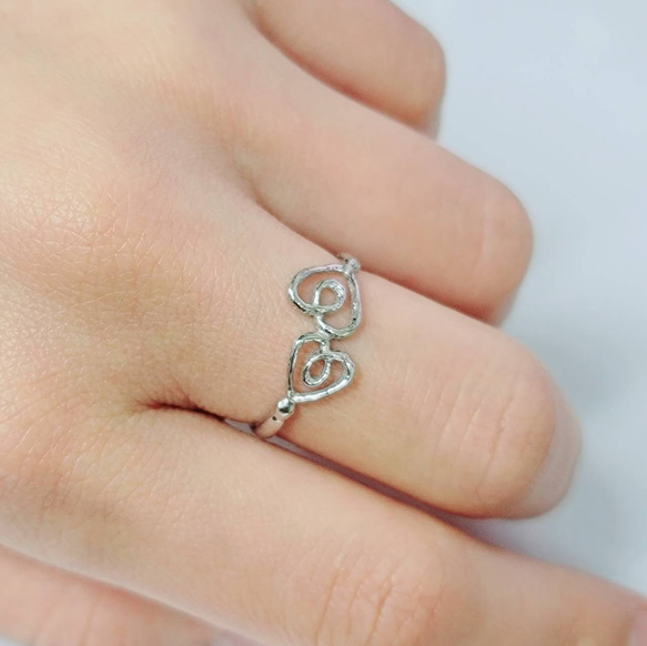 ♡ハート♡モチーフsilver  Ring＜送料無料＞ 8枚目の画像