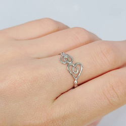 ♡ハート♡モチーフsilver  Ring＜送料無料＞ 4枚目の画像