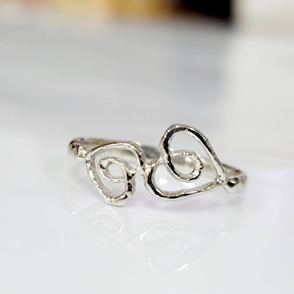 ♡ハート♡モチーフsilver  Ring＜送料無料＞ 2枚目の画像