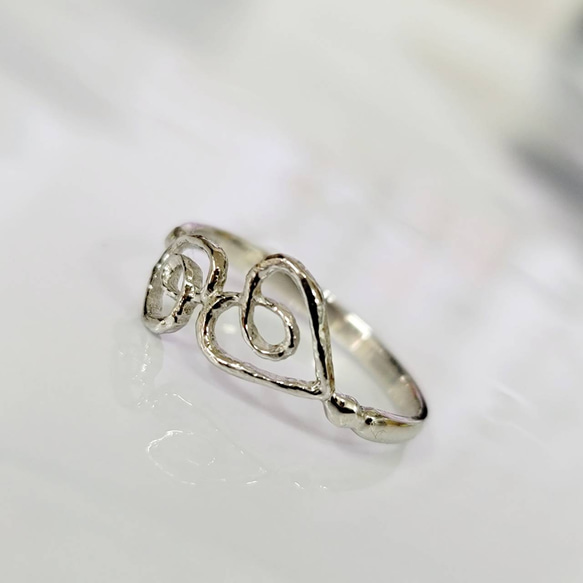 ♡ハート♡モチーフsilver  Ring＜送料無料＞ 5枚目の画像