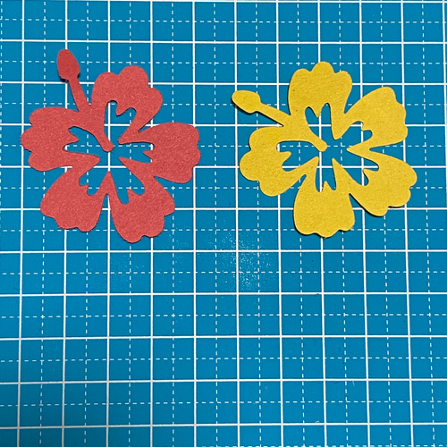クラフトパンチ☆ダイカット☆ハイビスカス30枚 その他素材 tomo08