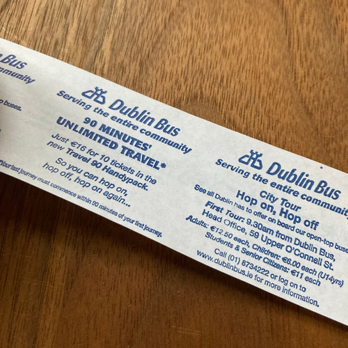 【名入れ無料】 広告ロールチケット 包装紙・ラッピング 両面印刷 Bus Dublin コレクション