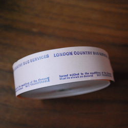 ヴィンテージ ロールチケット London Country サーモンピンク コラージュ ジャンクジャーナル 5枚目の画像