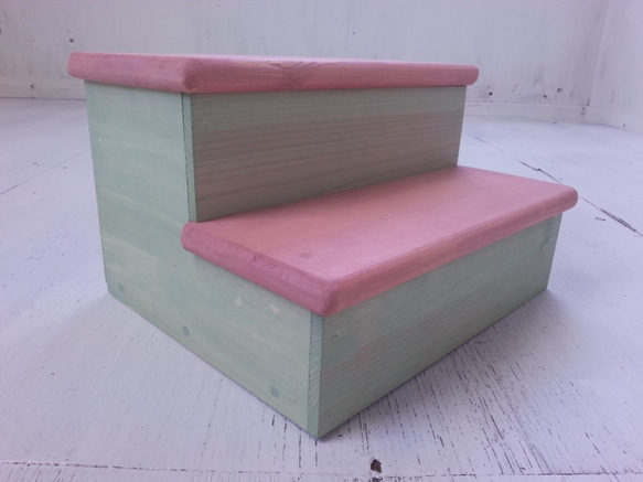 兒童踏腳凳天然漆可訂購天然家具可愛兒童房商店夾具北歐味道時尚 第1張的照片