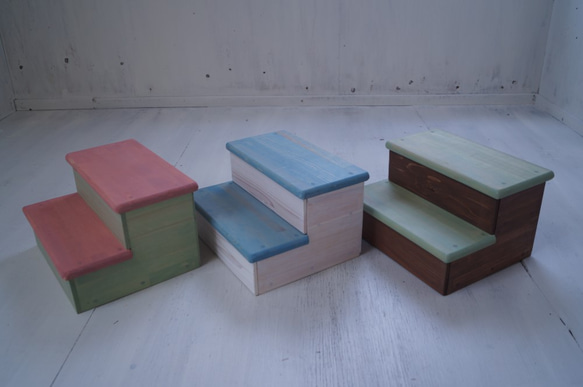 兒童踏腳凳天然漆可訂購天然家具可愛兒童房商店夾具北歐味道時尚 第4張的照片