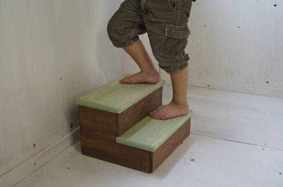 兒童踏腳凳天然漆可訂購天然家具可愛兒童房商店夾具北歐味道時尚 第5張的照片