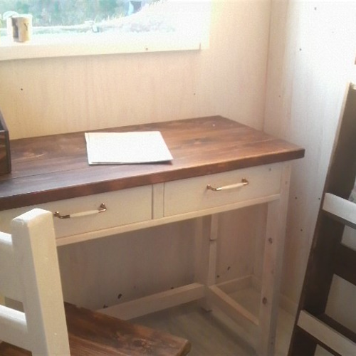 アンティーク風】 作業台・学習デスク・パソコンデスク・ミシンデスク