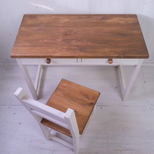 無垢ヒノキで造る家具 アンティーク風 学習机 作業台 ミシン台 無垢ヒノキで造る家具 アンティーク風 学習机 作業台 ミシン台