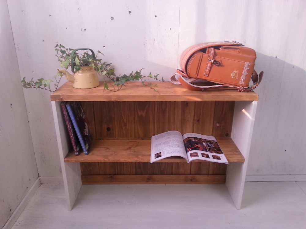 無垢材で造る　ランドセルラック　カップボード　【セパレートタイプ　下段用】本棚　絵本棚　電話台　デスク　オーダー可