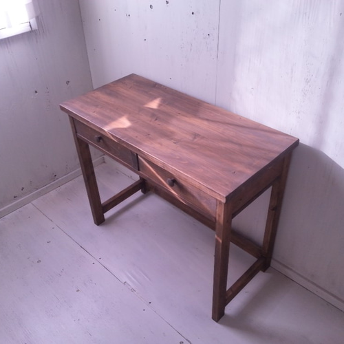 無垢ヒノキで造る家具 学習机 作業台 ミシン台 パソコンデスク 木製