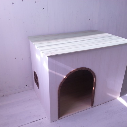 室内用 犬小屋 ドッグハウス キャットハウス 猫小屋 アーチ扉 ミント