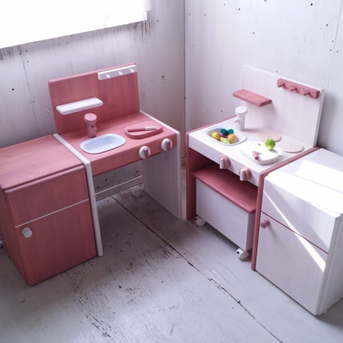 おままごとキッチン デスクタイプと冷蔵庫のお得なセット 誕生日