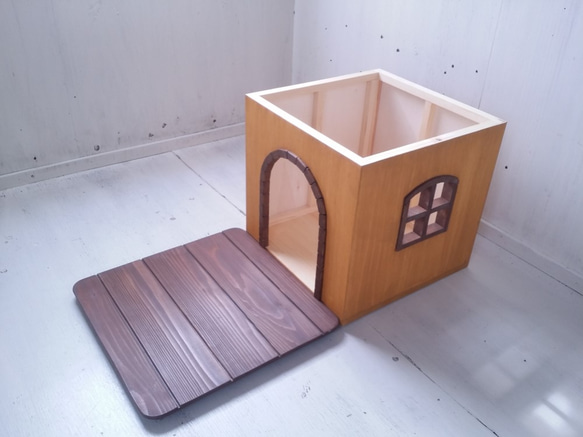 かわいいペットハウス　犬小屋　キャットハウス　猫ハウス　室内　小型犬　屋内　自然塗料　オーダー可　インテリア　　　 3枚目の画像