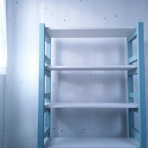 水色　4段　引き出し　ウッドシェルフ　ハンドメイド　家具 楽天市場】オープンラック 無垢材 オーク材 ウッドラック