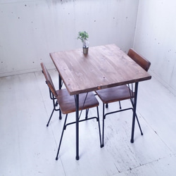 アンティーク風　ダイニングテーブル　サイドテーブル　鉄脚　アイアン脚　１人～２人用　カフェテーブル　オーダー可　テーブル 3枚目の画像