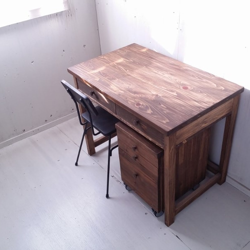 アンティーク風 無垢ヒノキ家具 学習机 セット 作業デスク アンティーク風 無垢ヒノキ家具 学習机 セット 作業デスク